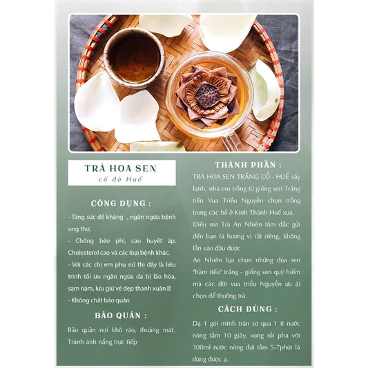 TRÀ SEN HUẾ NGUYÊN BÔNG SẤY LẠNH - AN THẦN, TỐT CHO SỨC KHỎE