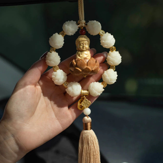 Khánh treo xe ô tô Liên Hoa Phật - Vạn Dặm Bình An