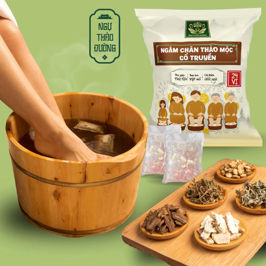Gói Ngâm Chân Thảo Mộc 24 Vị | Giảm Tê Bì, Mất Ngủ, Đau Nhức | Thư Giãn, Ngủ Ngon Tốt
