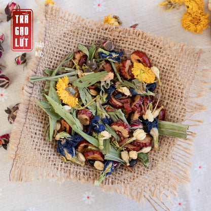 Trà Gạo Lứt Thảo Mộc mix 8 vị thảo mộc thải độc gan, thanh lọc cơ thể, dưỡng da