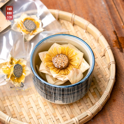 TRÀ SEN HUẾ NGUYÊN BÔNG SẤY LẠNH - AN THẦN, TỐT CHO SỨC KHỎE