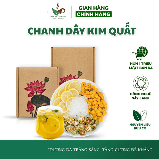 TRÀ CHANH DÂY KIM QUẤT DETOX - Hỗ trợ dưỡng da trắng sáng, thanh nhiệt, tăng cường đề kháng