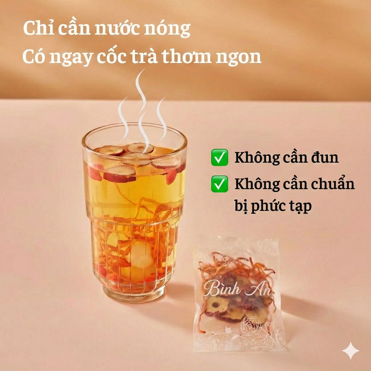 TRÀ ĐÔNG TRÙNG HẠ THẢO TỨ VỊ - BỒI BỔ SỨC KHỎE, PHỤC HỒI SINH KHÍ