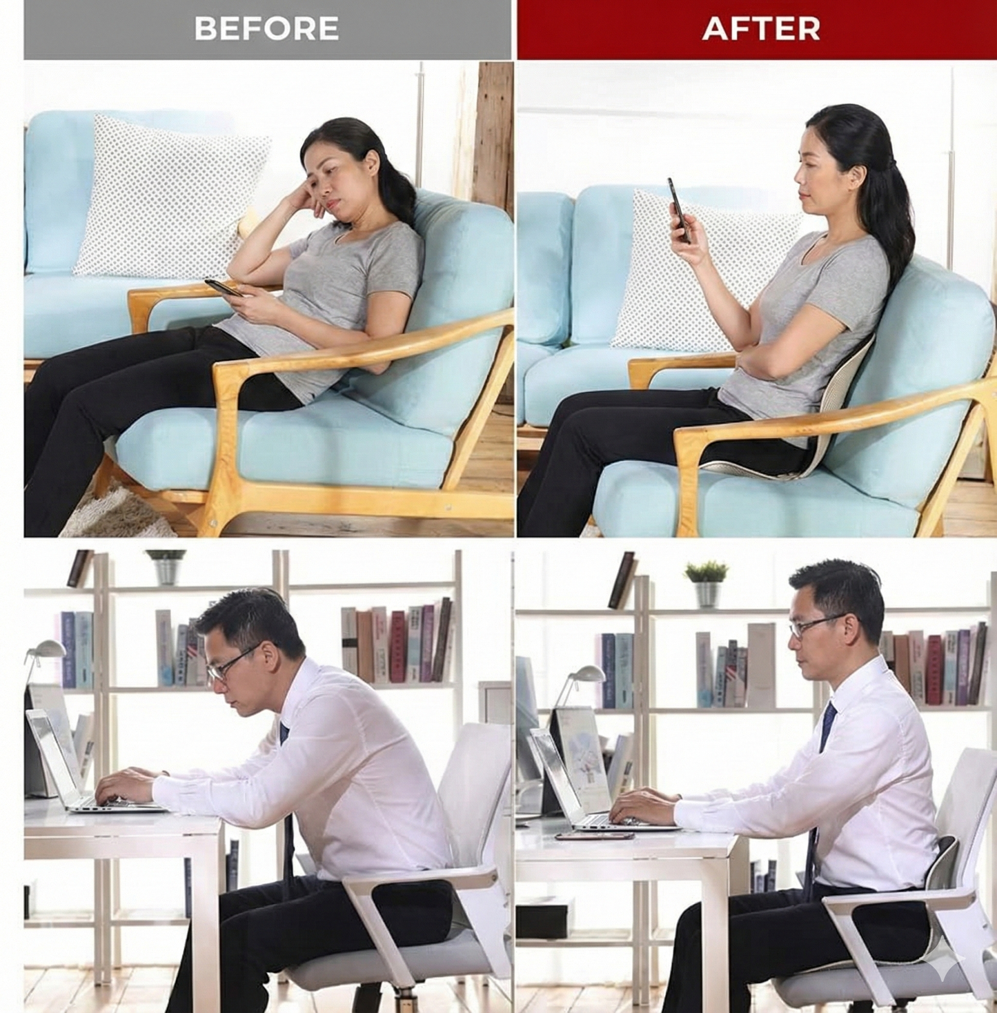 Ghế Chỉnh Dáng Ngồi Đúng Cho Nam – ghế chỉnh tư thế, hỗ trợ thắt lưng, nâng đỡ lưng và eo – Ergonomic Posture Corrector Chair