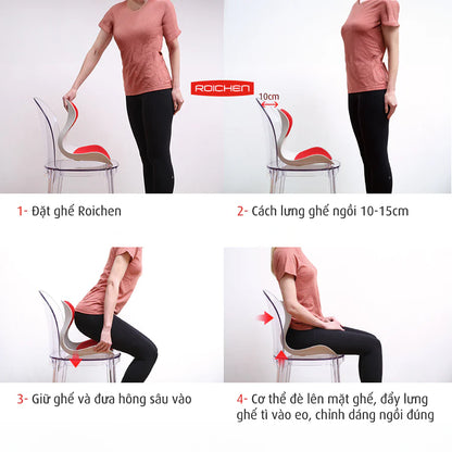 Ghế Chỉnh Dáng Ngồi Đúng Cho Nữ – ghế chỉnh tư thế, hỗ trợ thắt lưng, nâng đỡ lưng và eo – Ergonomic Posture Corrector Chair