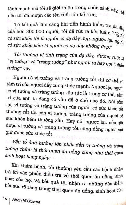 Sách Nhân Tố Enzyme Phương Thức Sống Lành Mạnh