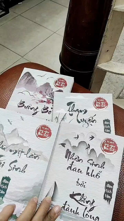 Combo 4 Cuốn Sách : Buông Bỏ Nghiệp Nóng Giận + Tham Luyến Hóa Theo Mây Trời + Nhân Sinh Đau Khổ Không Đành Lòng + Như
