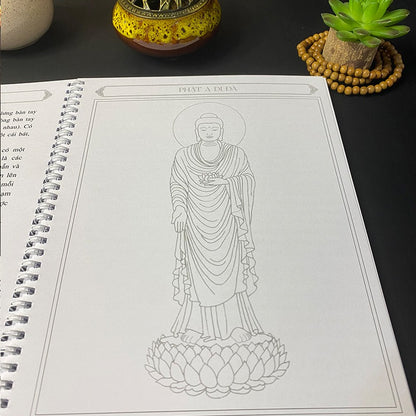 Tranh Vẽ Phật - Tuyển Tập Tô Tranh Chư Phật Bồ Tát in mờ