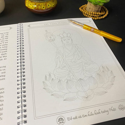 Tranh Vẽ Phật - Tuyển Tập Tô Tranh Chư Phật Bồ Tát in mờ