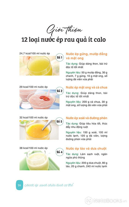 Nước ép xanh chữa lành cơ thể