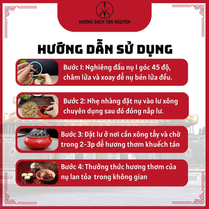 Nụ Trầm Quế 100 viên - Nguyên liệu thiên nhiên an toàn cho sức khỏe - Xông hàng ngày - Mua 1 tặng 1
