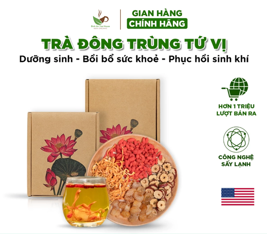 TRÀ ĐÔNG TRÙNG TỨ VỊ – Đẹp Da, Ngủ Ngon, Bồi Bổ Sức Khỏe Toàn Diện