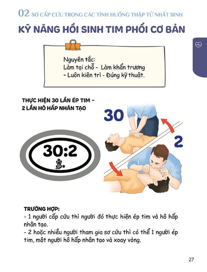 Sách thiết yếu: Sơ cứu 360 + Cẩm Nang Sức Khỏe Phòng Chống Đột Quỵ