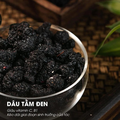 Trà Ngũ Hắc Thảo Mộc Thiên Nhiên - Hỗ trợ mọc tóc nhanh, giảm rụng tóc, đen tóc tự nhiên, Hộp 30 Gói