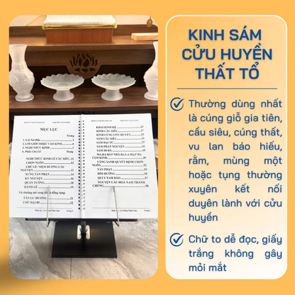 Bộ 2 cuốn sách: Kinh Sám Cửu Huyển Thất Tổ + 14 Bài Chú Hằng Ngày Phổ Biến