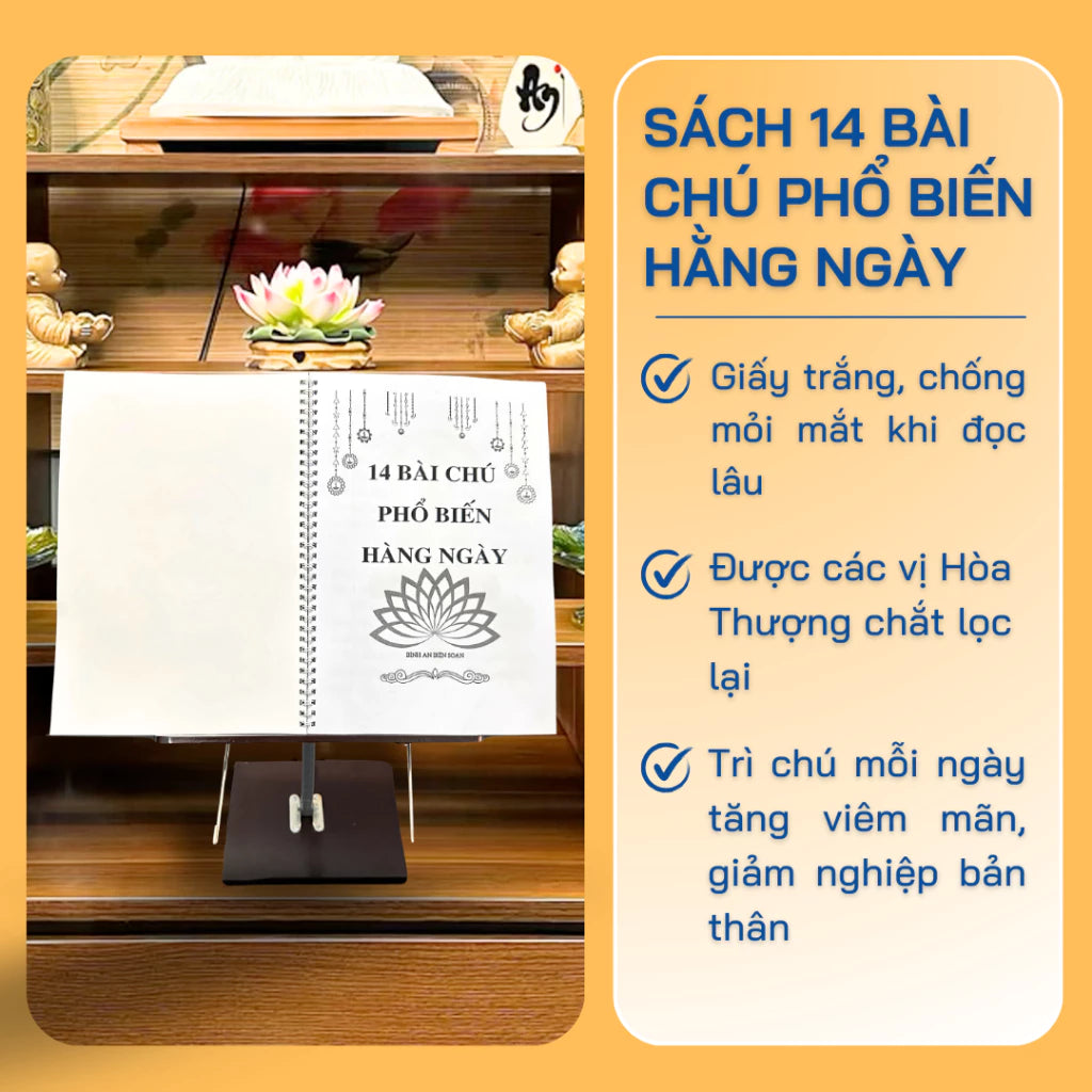 Bộ 2 cuốn sách: Kinh Sám Cửu Huyển Thất Tổ + 14 Bài Chú Hằng Ngày Phổ Biến