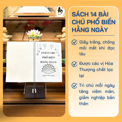 Bộ 2 cuốn sách: Kinh Sám Cửu Huyển Thất Tổ + 14 Bài Chú Hằng Ngày Phổ Biến