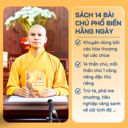 Bộ 2 cuốn sách: Kinh Sám Cửu Huyển Thất Tổ + 14 Bài Chú Hằng Ngày Phổ Biến