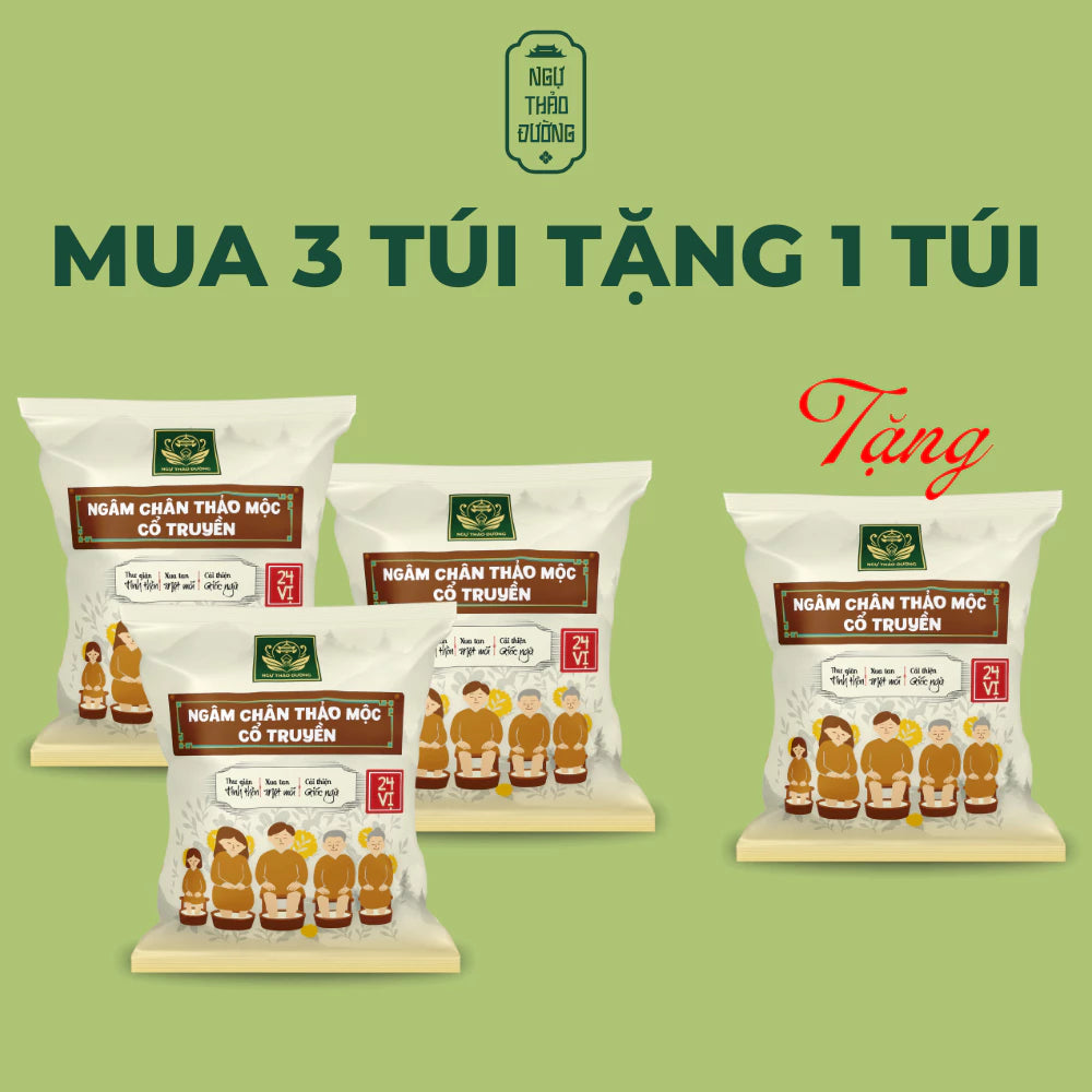 Gói Ngâm Chân Thảo Mộc 24 Vị | Giảm Tê Bì, Mất Ngủ, Đau Nhức | Thư Giãn, Ngủ Ngon Tốt