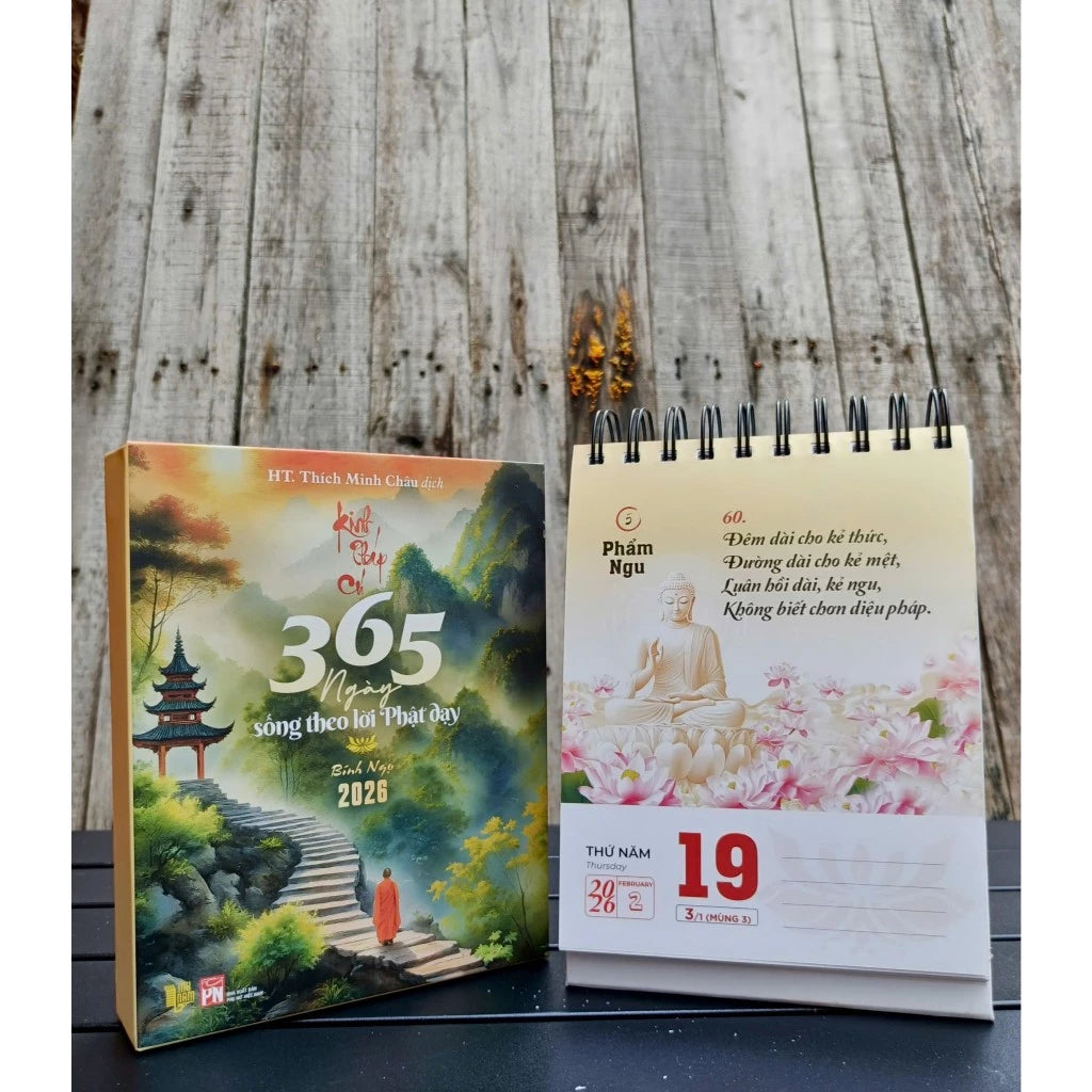 Lịch Kinh Pháp Cú 2026 - In Màu Cao Cấp - HT. Thích Minh Châu