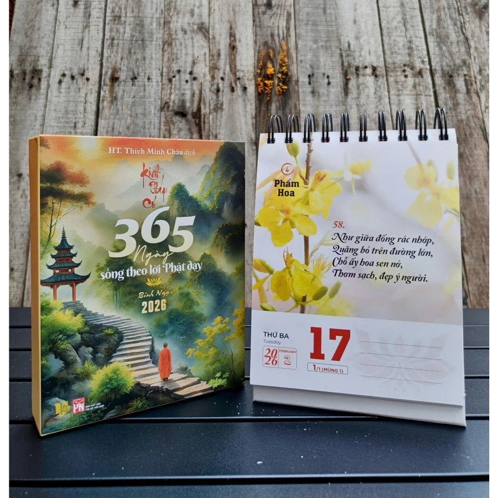 Lịch Kinh Pháp Cú 2026 - In Màu Cao Cấp - HT. Thích Minh Châu