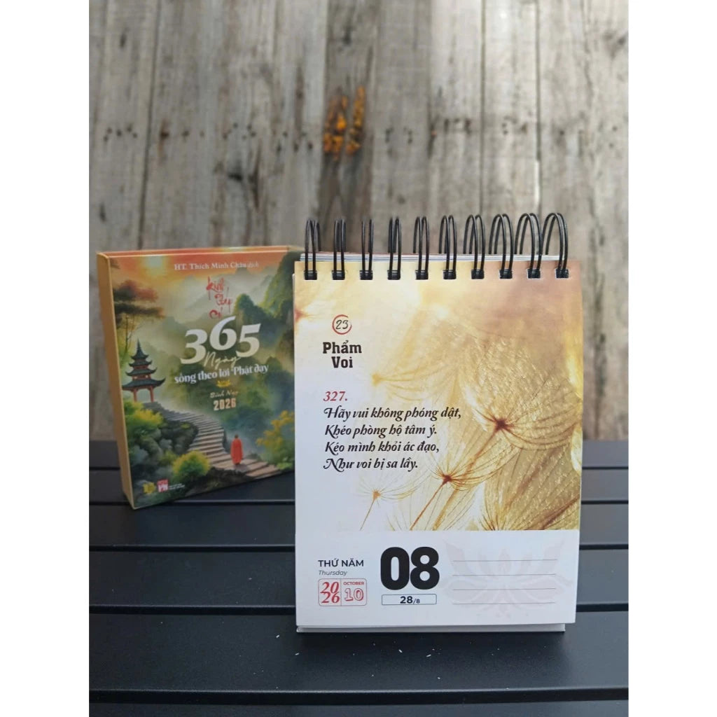 Lịch Kinh Pháp Cú 2026 - In Màu Cao Cấp - HT. Thích Minh Châu