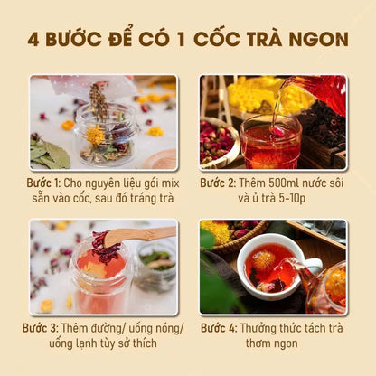 TRÀ TIÊU THỰC AN NHIÊN TIÊU ĐỘC, MÁT GAN, GIỮ DÁNG
