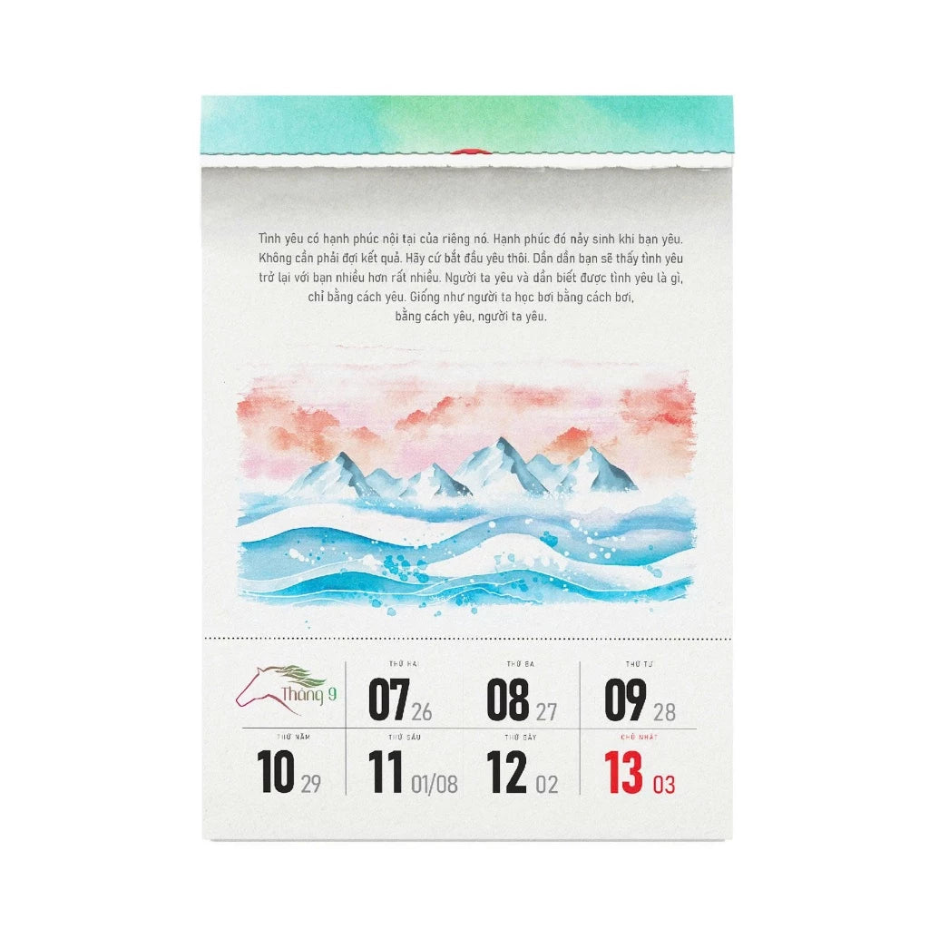 Bộ Lịch Tuần OSHO 2026 - Hành trình 53 tuần thức tỉnh cùng Osho (Lịch để bàn)