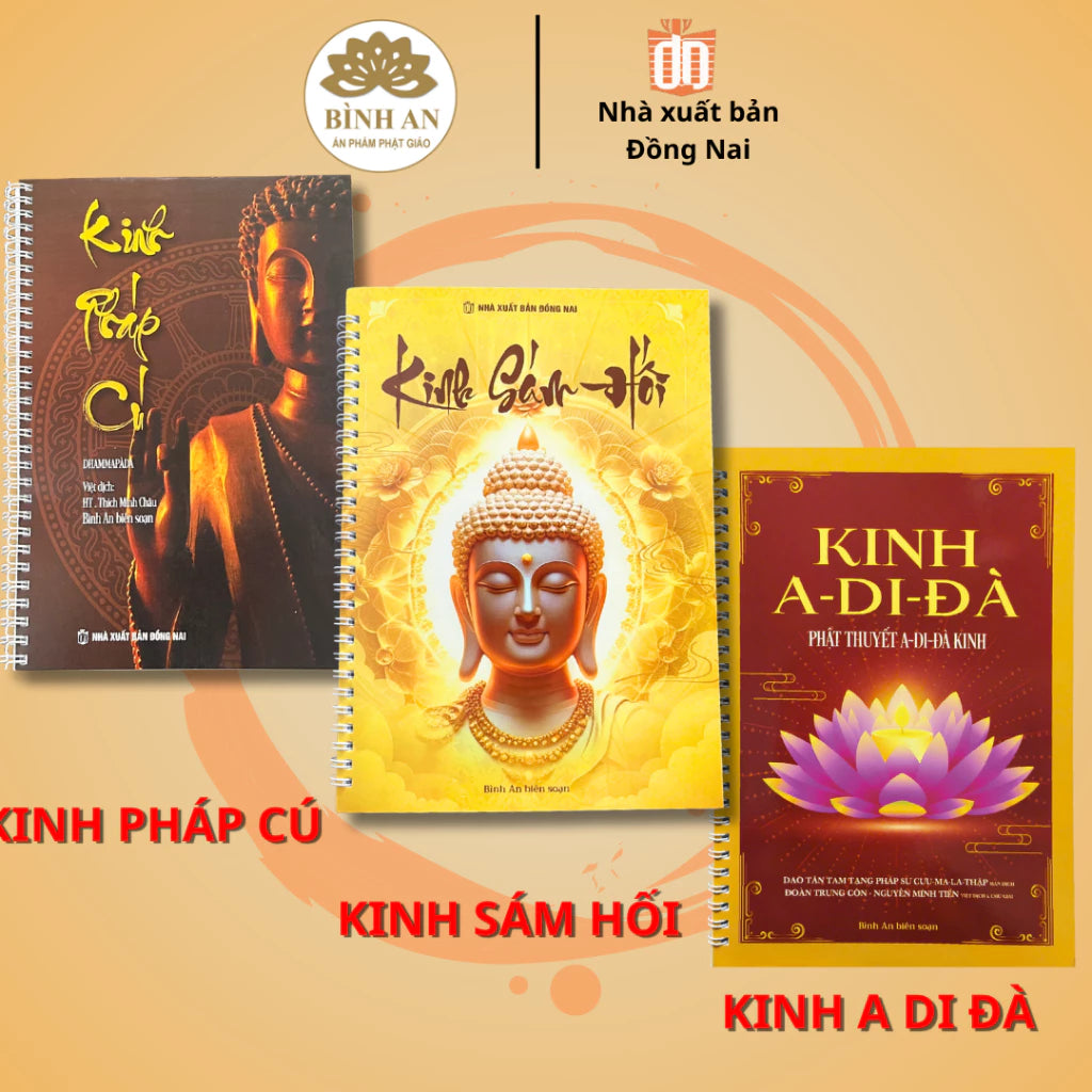 Bộ 3 cuốn sách ai cũng nên có khi tu tập tại gia: Kinh Sám Hối - Kinh Pháp Cú - Kinh A Di Đà